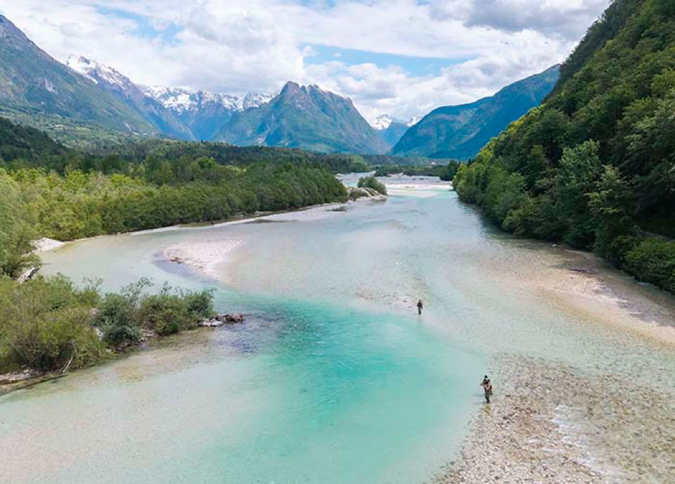 Perhokalastusta Soča Valleyn alueella